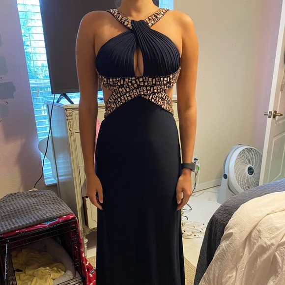 Dark blue prom dress - Picture 2 of 2